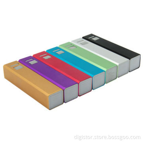 Mobile phone power bank, 2,200/2,600/3,000mAh with LED light, high quality, multiple colors